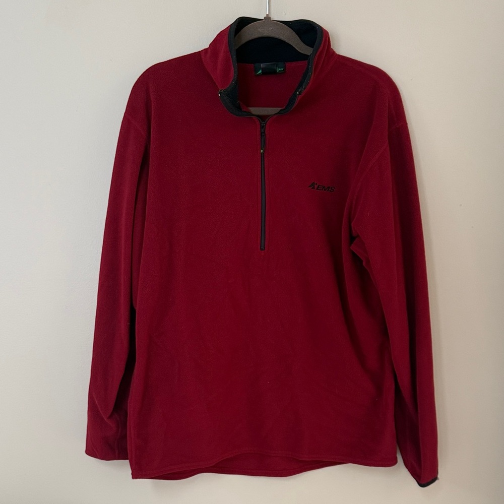 Eastern Mountain Sports Men's Zip-Up Sweater in Red